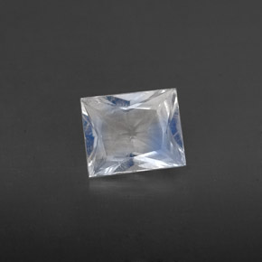 Piedra de luna arcoíris blanco natural de 0,49 ct, baguette, VS
