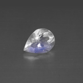 Piedra de luna arcoíris blanco natural de 0,95 ct, en forma de pera, VS