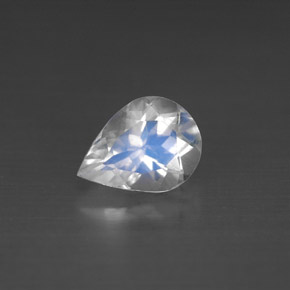 Piedra de luna arcoíris blanco natural de 1,02 ct, en forma de pera, VS