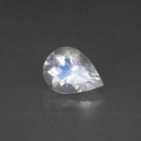 Piedra de luna arcoíris blanco natural de 1,02 ct, en forma de pera, VS