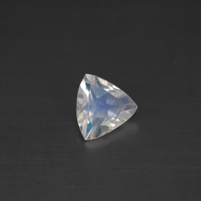 Piedra de luna arcoíris blanco natural de 0,52 ct, trillón, VS