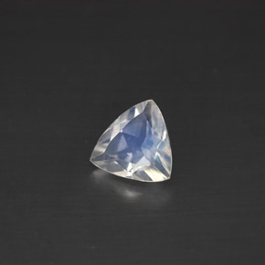 Piedra de luna arcoíris blanco natural de 0,52 ct, trillón, VS
