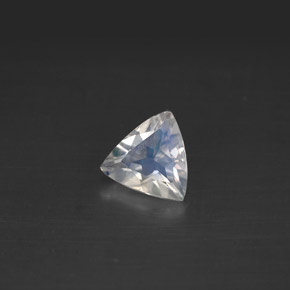 Piedra de luna arcoíris blanco natural de 0,57 ct, trillón, VS