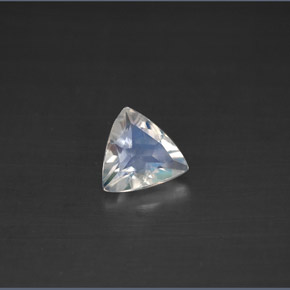 Piedra de luna arcoíris blanco natural de 0,57 ct, trillón, VS
