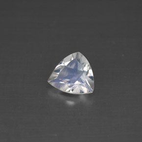 Piedra de luna arcoíris blanco natural de 0,56 ct, trillón, VS