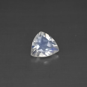 Piedra de luna arcoíris blanco natural de 0,56 ct, trillón, VS