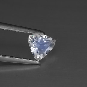 Piedra de luna arcoíris blanco natural de 0,48 ct, trillón, VS