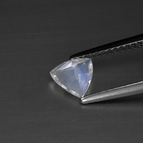 Piedra de luna arcoíris blanco natural de 0,48 ct, trillón, VS