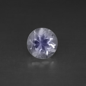 Piedra lunar arcoíris Blanco azul natural de 1.18 ct, Corte Redondo, VS