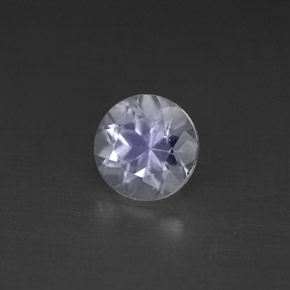 Piedra lunar arcoíris Blanco azul natural de 1.18 ct, Corte Redondo, VS