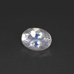 Piedra de luna arcoíris blanco natural de 1,14 ct, corte óvalo, VS
