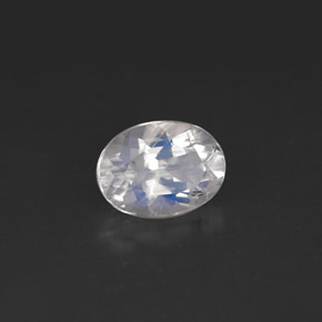 Piedra de luna arcoíris blanco natural de 1,14 ct, corte óvalo, VS