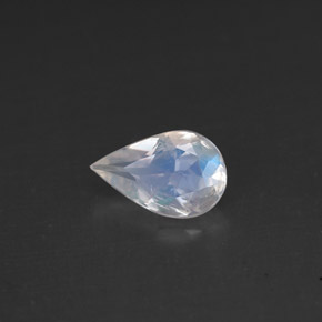 Piedra de luna arcoíris blanco natural de 0,66 ct, en forma de pera, VS