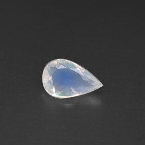 Piedra de luna arcoíris blanco natural de 0,61 ct, en forma de pera, VS