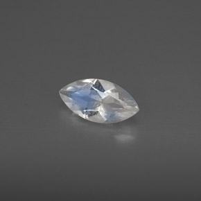 Piedra de luna arcoíris blanco natural de 0,49 ct, transparente, transparente / translúcido