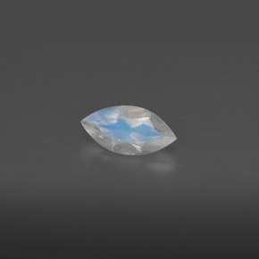 Piedra de luna arcoíris blanco natural de 0,47 ct, transparente, transparente / translúcido