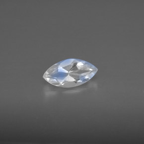 Piedra de luna arcoíris blanco natural de 0,46 ct, transparente, transparente / translúcido