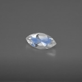 Piedra de luna arcoíris blanco natural de 0,46 ct, transparente, transparente / translúcido