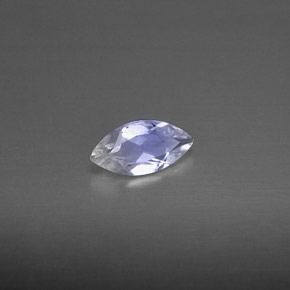 Piedra de luna arcoíris blanco natural de 0,41 ct, transparente, transparente / translúcido