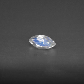 Piedra de luna arcoíris blanco natural de 0,28 ct, transparente, transparente / translúcido