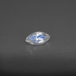 Piedra de luna arcoíris blanco natural de 0,28 ct, transparente, transparente / translúcido