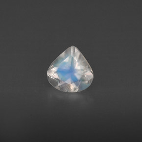 Piedra de luna arcoíris blanco natural de 0,35 ct, transparente, transparente / translúcido
