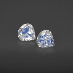 Gemas de Piedra lunar arcoíris Blanco azul natural de  ct, Transparente, Transparente / Translúcido