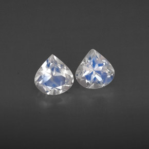 Gemas de Piedra lunar arcoíris Blanco azul natural de  ct, Transparente, Transparente / Translúcido