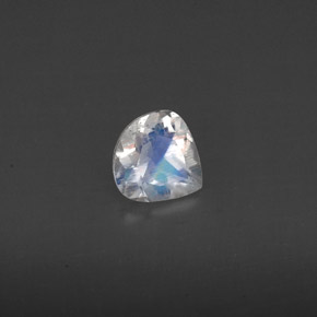 Piedra de luna arcoíris blanco natural de 0,31 ct, transparente, transparente / translúcido