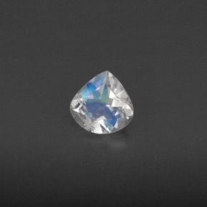 Piedra de luna arcoíris blanco natural de 0,31 ct, transparente, transparente / translúcido