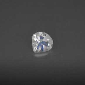 Piedra de luna arcoíris blanco natural de 0,39 ct, transparente, transparente / translúcido