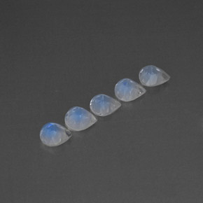 Gemas de Piedra lunar arcoíris Blanco azul natural de  ct, Transparente, Transparente / Translúcido