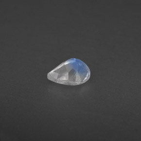Piedra de luna arcoíris blanco natural de 0,31 ct, transparente, transparente / translúcido