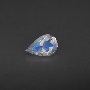 Piedra de luna arcoíris blanco natural de 0,33 ct, transparente, transparente / translúcido