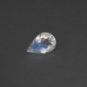 Piedra de luna arcoíris blanco natural de 0,31 ct, transparente, transparente / translúcido