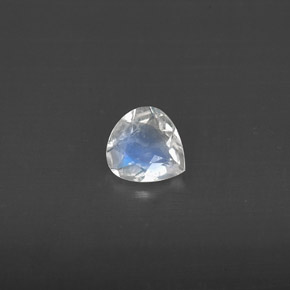 Piedra de luna arcoíris blanco natural de 0,24 ct, transparente, transparente / translúcido