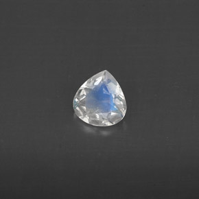 Piedra de luna arcoíris blanco natural de 0,24 ct, transparente, transparente / translúcido