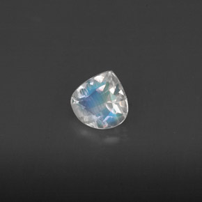 Piedra de luna arcoíris blanco natural de 0,31 ct, transparente, transparente / translúcido