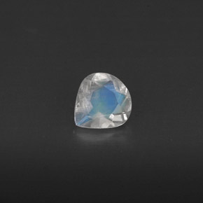 Piedra de luna arcoíris blanco natural de 0,26 ct, transparente, transparente / translúcido