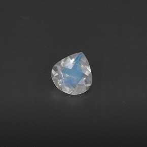 Piedra de luna arcoíris blanco natural de 0,26 ct, transparente, transparente / translúcido