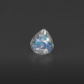Piedra de luna arcoíris blanco natural de 0,32 ct, transparente, transparente / translúcido