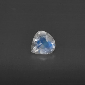 Piedra de luna arcoíris blanco natural de 0,30 ct, transparente, transparente / translúcido