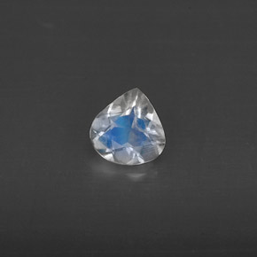 Piedra de luna arcoíris blanco natural de 0,30 ct, transparente, transparente / translúcido