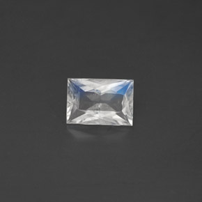 Piedra de luna arcoíris blanco natural de 0,50 ct, transparente, transparente / translúcido