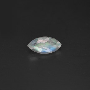 Piedra de luna arcoíris azul natural de 0,30 ct, transparente, transparente / translúcido