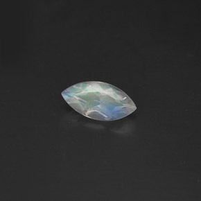Piedra de luna arcoíris azul natural de 0,30 ct, transparente, transparente / translúcido