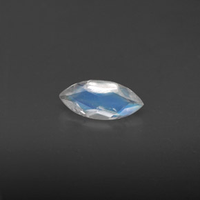 Piedra de luna arcoíris azul natural de 0,31 ct, transparente, transparente / translúcido
