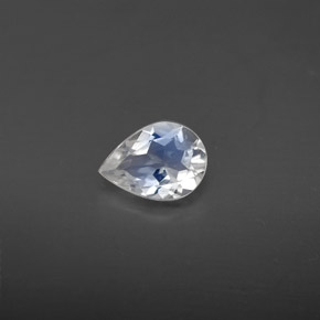 Piedra lunar arcoíris Azul blanquecino natural de 0.38 ct, Transparente, Transparente / Translúcido