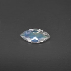 Piedra de luna arcoíris azul natural de 0,30 ct, transparente, transparente / translúcido