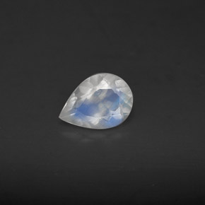 Piedra de luna arcoíris azul natural de 0,52 ct, transparente, transparente / translúcido